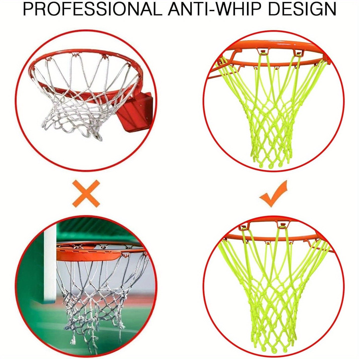 Glow in the Dark Basketball Net - Heavy Duty