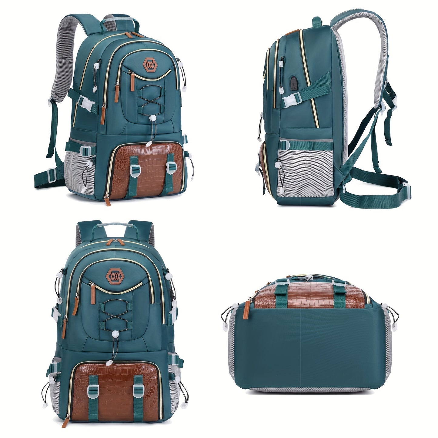 Travel Backpack - Large Capacity, Multi-Compartment, Water-Resistant, Laptop, with Shoe Storage