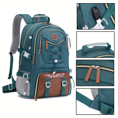 Travel Backpack - Large Capacity, Multi-Compartment, Water-Resistant, Laptop, with Shoe Storage