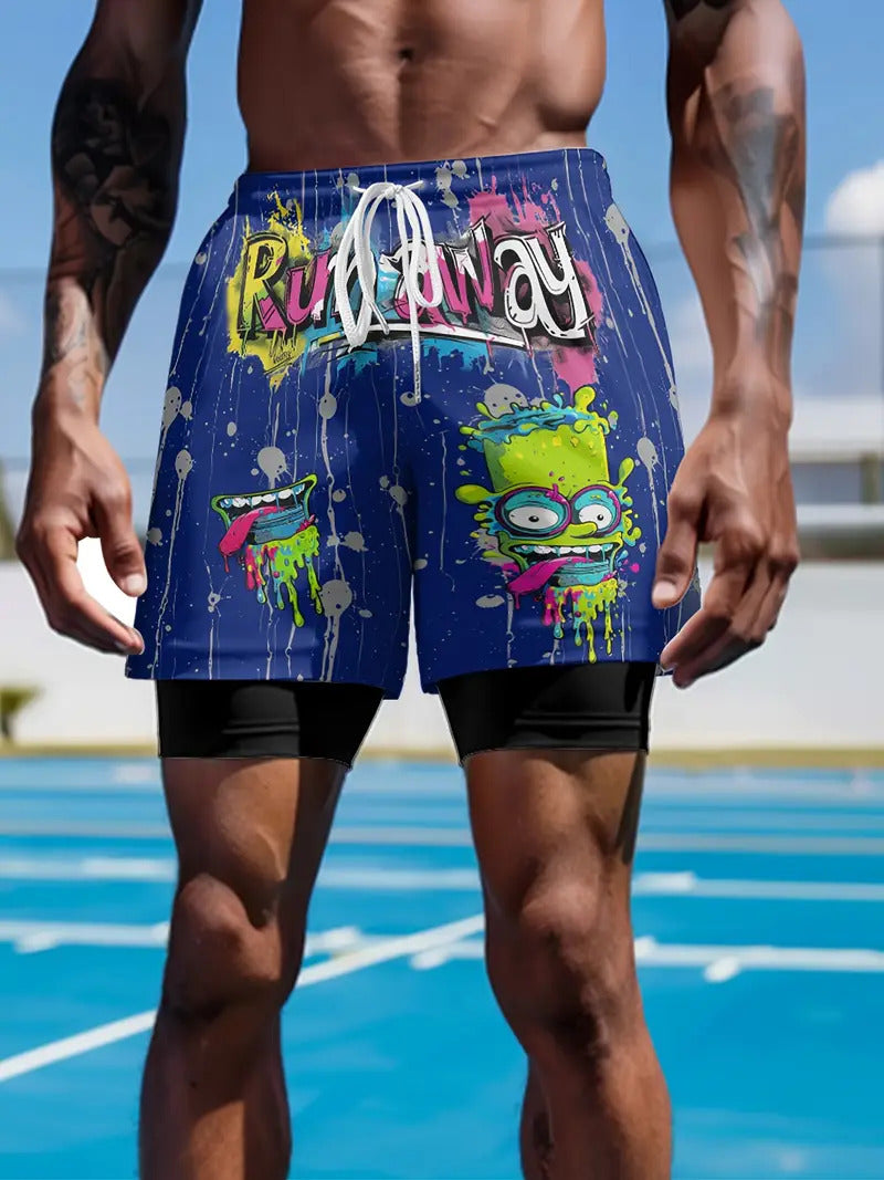 Digital Boys 2 in 1 Basketball Training Shorts - StreetWear